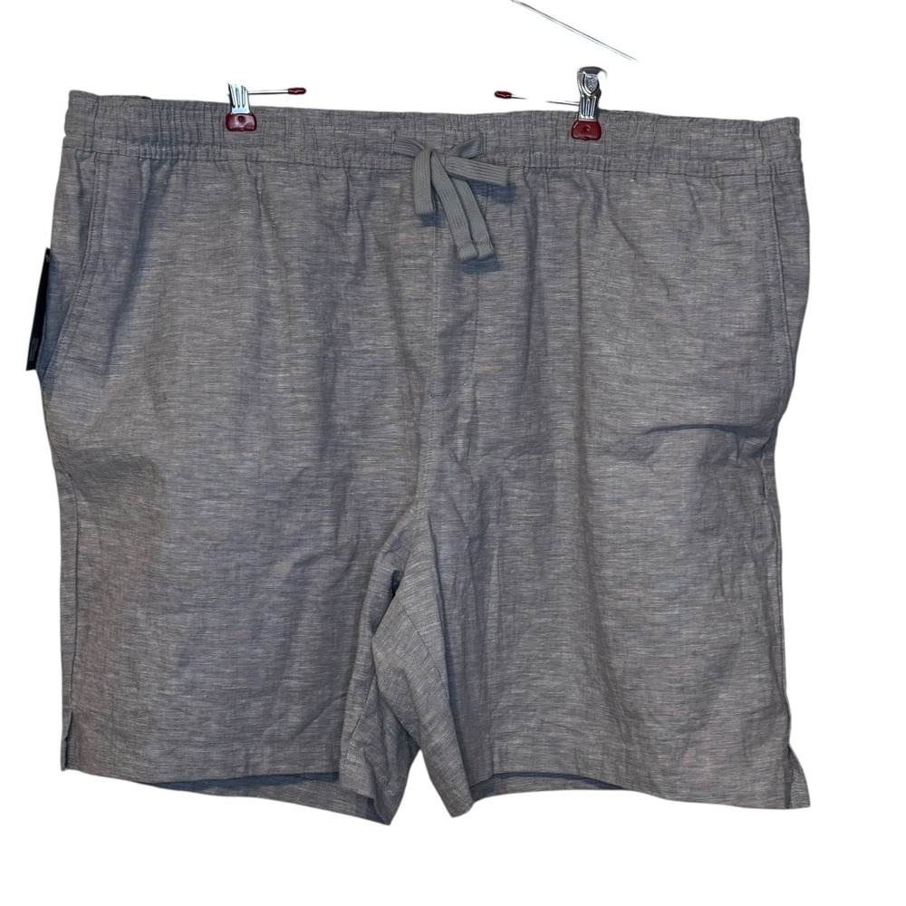 Gap Men Shorts Lightweight Pull On Drawstring Pockets Linen Stretch Gray XXL NWT